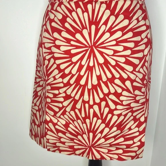 Talbots Petites Floral coral pencil skirt with belt women’s size 16P - Picture 4 of 6